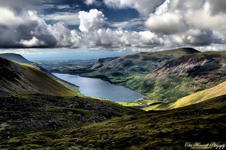 Wastwater in Summer from Scafell Pike 
