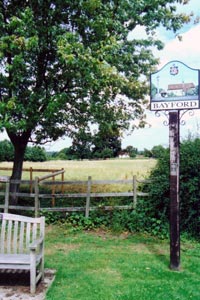 Jubilee memorials on the village green at Bayford