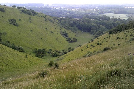 Devil's Kneading Trough, dry valley on the Wye Downs