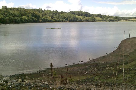 Low water level at Ardingly Reservoir