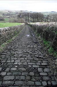 Setted path off Pin Hill Lane, Luddenden