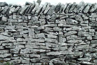An example of the art of dry stone walling near Grassington