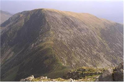 Pen yr Helgi Du seen from a descent from Carnedd Llewelyn