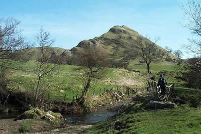 Parkhouse Hill with the infant River Dove in the foreground