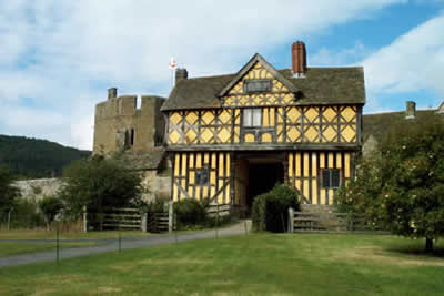 The Tudor gatehouse at Stokesay Castle