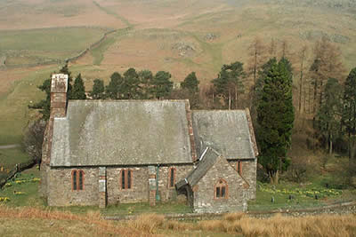 New church at Martindale between Hallin Fell & Bonscale Pike