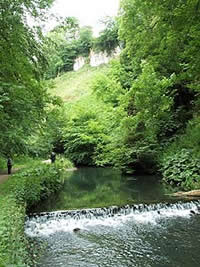 Beresford Dale has limestone features