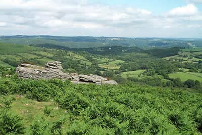 On a clear day the view from Hound Tor is exceptional