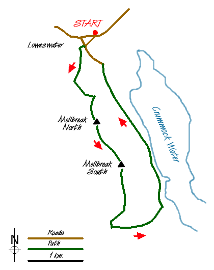 Route Map - Mellbreak Walk