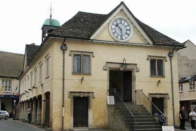 The restored market house in Tetbury