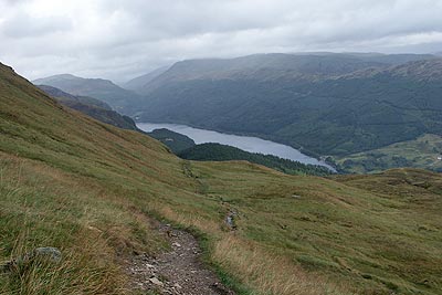 View of Loch Lubnaig from slopes of Ben Ledi