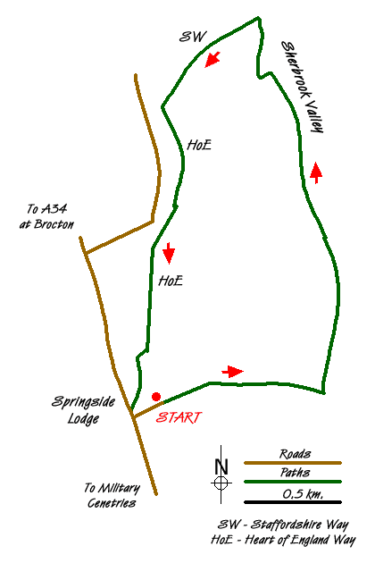 Route Map - Sherbrook Valley & Katyn Memorial Walk