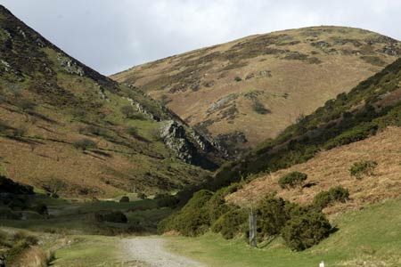 Steep sided valley on the eastern side of the Long Mynd