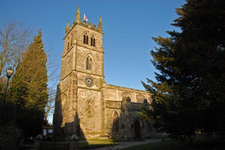 The parish church at Hanbury