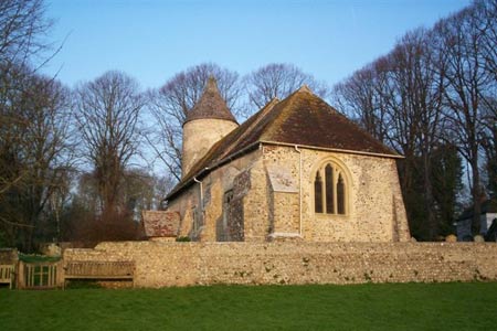 Southease, the church with an unusual round tower
