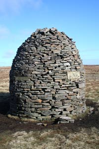 Commemorative cairn on Pendle Hill