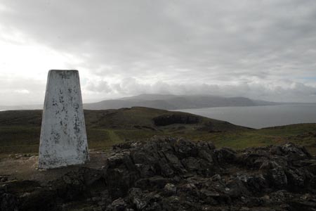 The trig point on the summit of the Great Orme, Llandudno