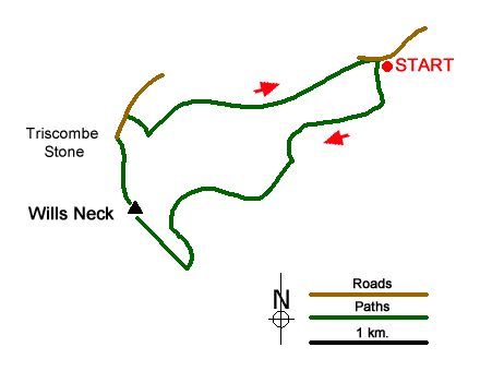 Route Map - Plainfield to Wills Neck
 Walk