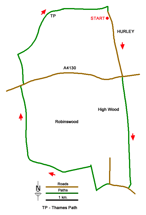 Route Map - Hurley Circular Walk