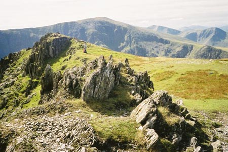Yr Elen summit view, towards Carnedd Dafydd