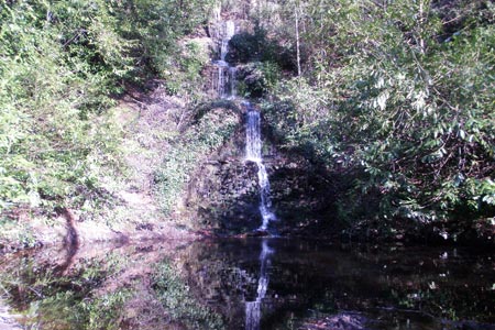 Cascades & pool by Greensand Way on way to the Rookery
