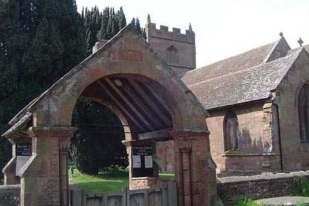 St Martin's Church at Holt, also in local red sandstone