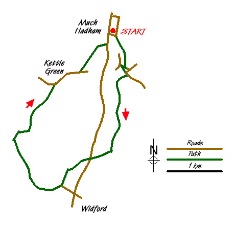 Route Map - Ash Valley Circular Walk