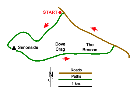 Route Map - Simonside Circular Walk