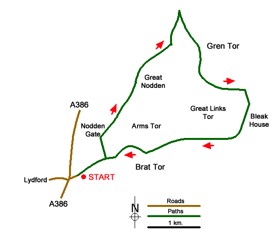 Route Map - Rattlebrook Peat Railway Walk