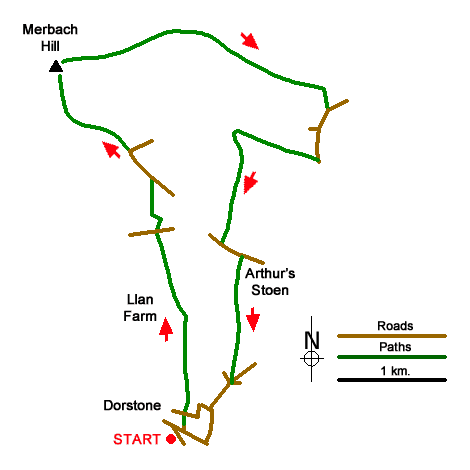 Route Map - Merbach Hill Walk