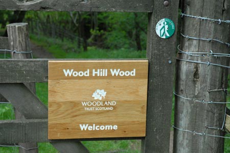 The entrance to Wood Hill Wood, Tillicoultry