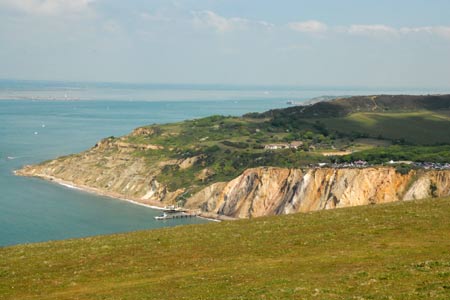 Alum Bay from the Isle of Wight Coastal Path