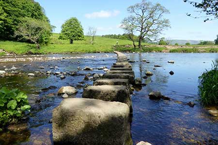 Stepping stones over the River Hodder

