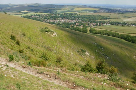 Kingston near Lewes from part of the South Downs Way