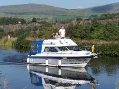 Canal cruiser at Auchinstarry on the Forth & Clyde canal