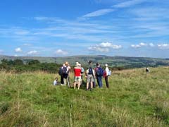 Group of walkers on Croy hill