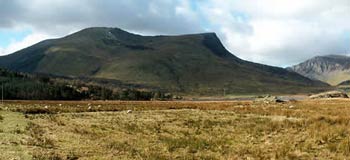 Y Garn and ridge to Trum y Ddysgl seen from near Rhyd-Ddu