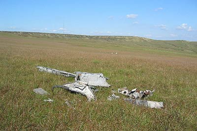 Meteor wreckage, Sliddens Moss, near Holme Moss