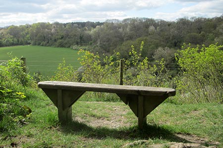 A seat with a view into Happy Valley, Coulsdon
