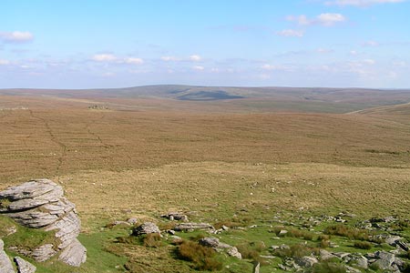 The view from the summit of Great Links Tor