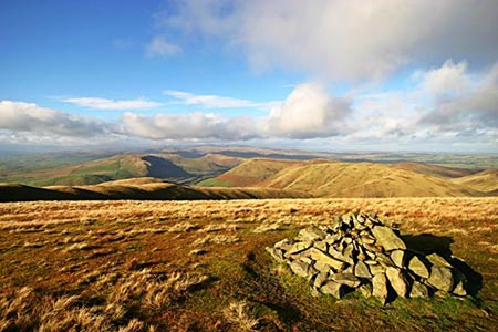 The view west from Fell Head, Howgill Fells, Cumbria