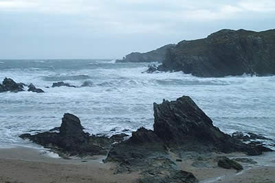 A stormy sea at Church Bay