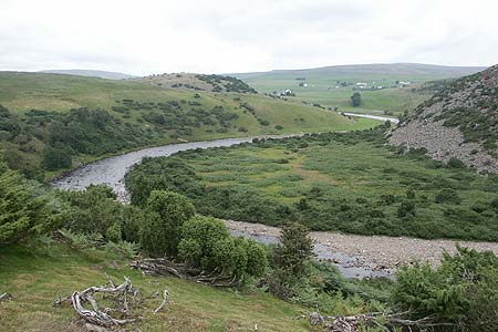 The River Tees seen from the Pennine Way near Cronkley
