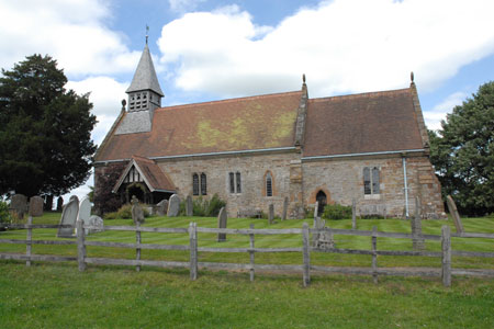 The church at Preston Bagot with its immaculate churchyard