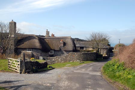 Thatched cottages in Upper Soar village