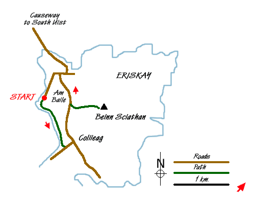 Route Map - Beinn Sclathan Walk