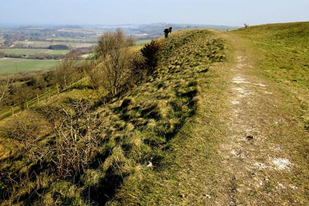 Iron Age earthworks on Beacon Hill, near Burghclere