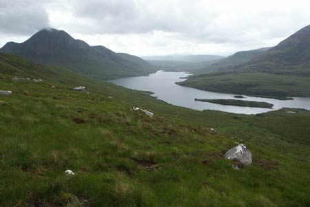 Cul Beag rises over Loch Lurgainn, Stac Pollaidh