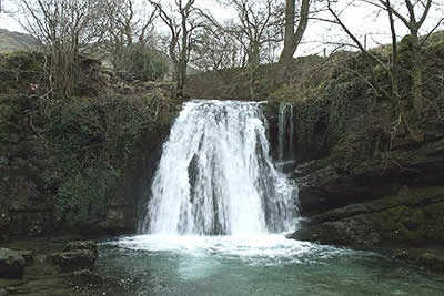 Janet's Foss is a pretty waterfall surrounded by woodland