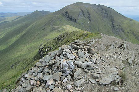 Beinn Ghlas summit with Ben Lawers in the background